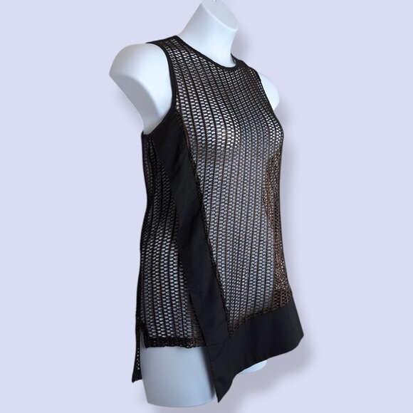 Inspired Style Copper Metallic Mesh Top - Picture 1 of 8